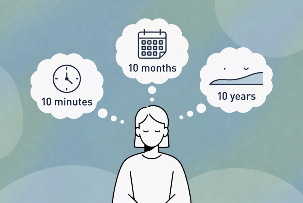 How to Stop Overthinking Using the 10/10/10 Rule